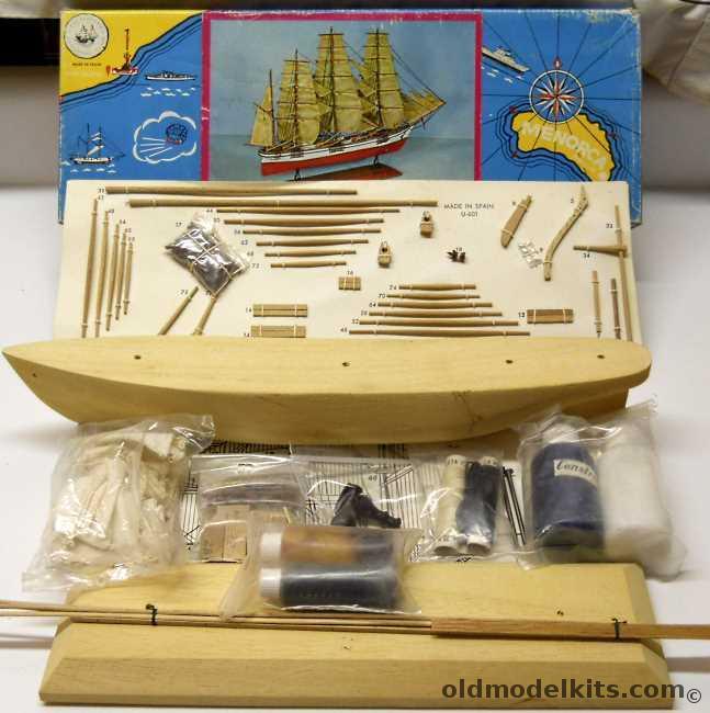 Constructo Yacht Blue Goose - Highly Prefabricated 16.5 Inch Long Wooden Ship, U614 plastic model kit